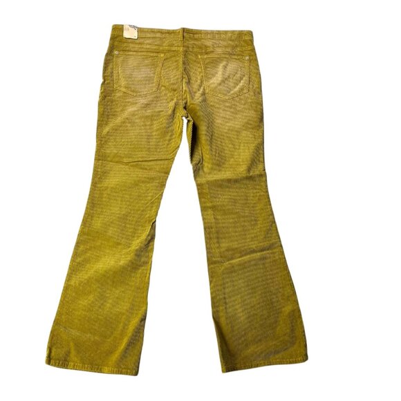 Anthropologie Pilcro The Icon Flare Corduroy Pants Mustard Yellow NWT Size 33 - Picture 4 of 5